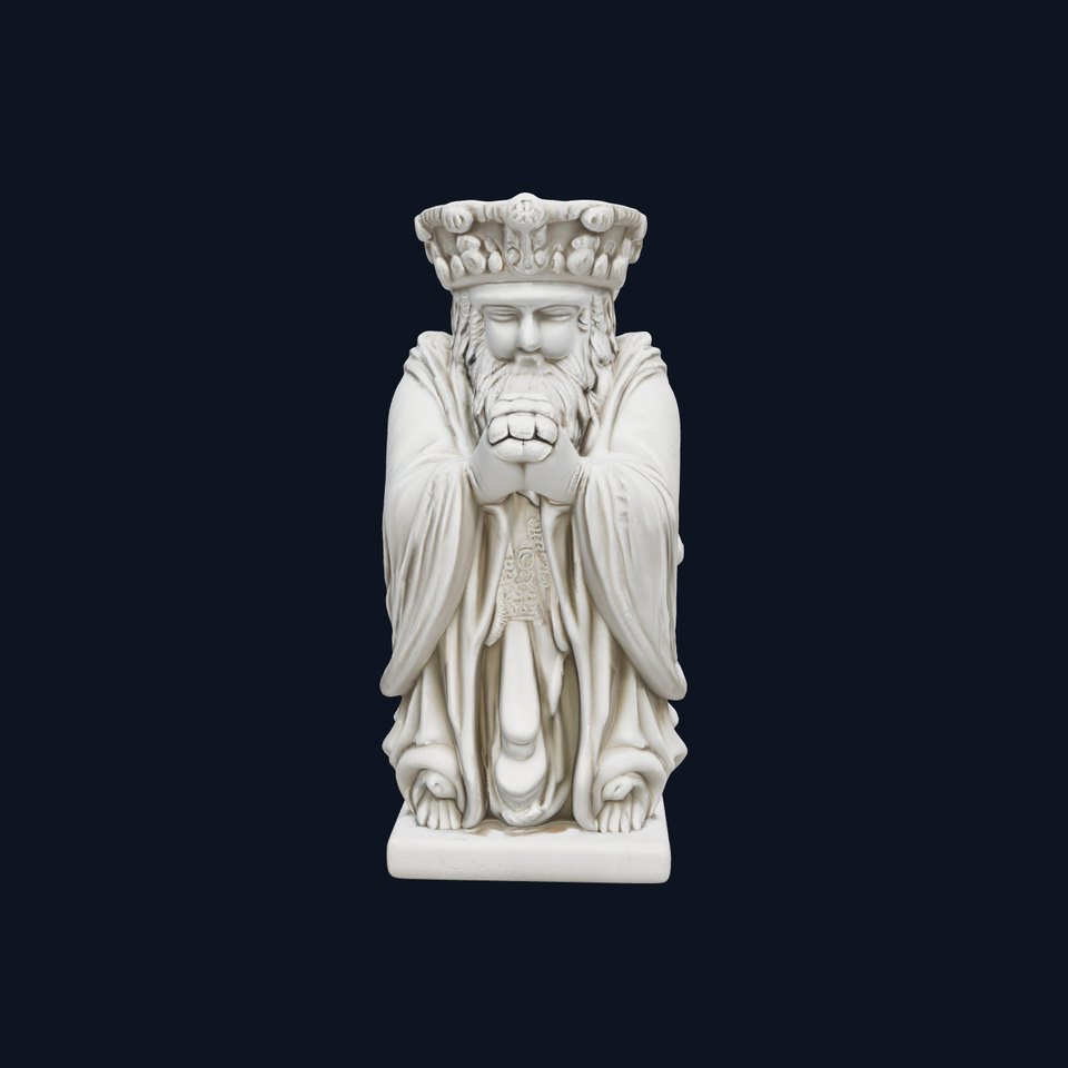 Praying Monk Statue Model Pack